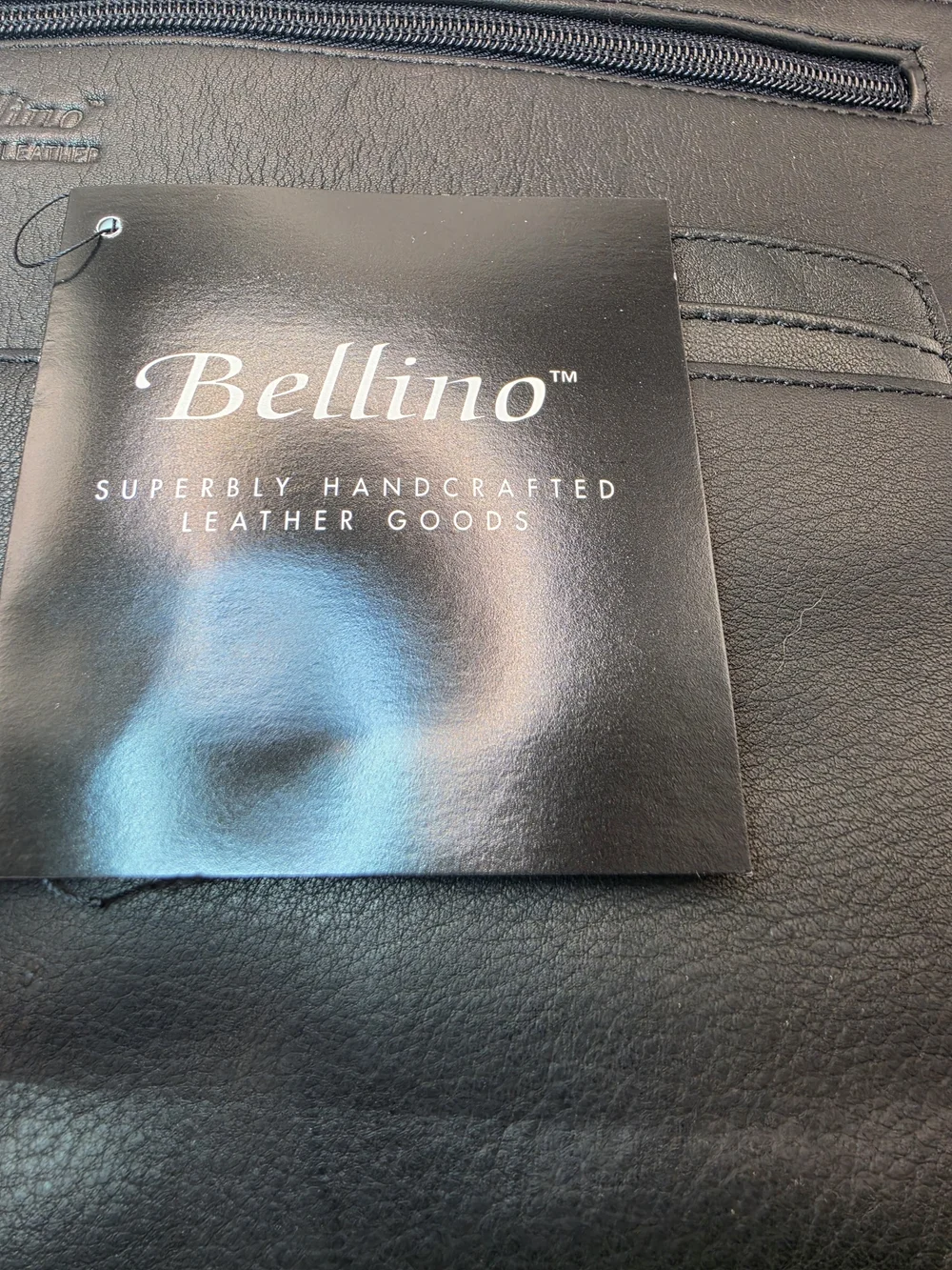 Bellino Black Fold Out Multipurpose Italian Leather Desk Document Padfolio